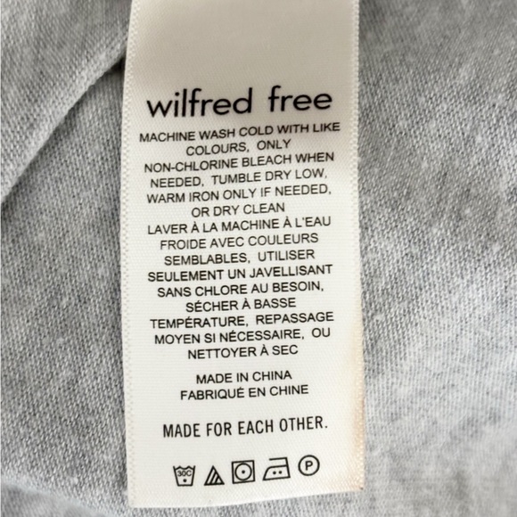 Aritzia Wilfred Free Lounge Turtleneck Heather Chrome Small - Long Sleeve - Picture 7 of 9